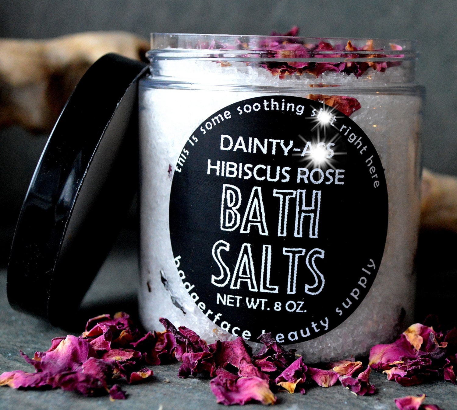 Rose Bath Salts. Romantic Gift. Epsom Salt Soak. Rose Scent.
