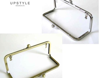 FREE Shipping to USA - 8 x 3 Metal Purse Frames - Set of 20 - Nickel (silver), Antique Gold, with or without chain loops