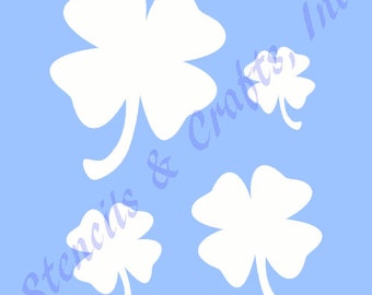 CLOVER SHAMROCK STENCIL leaf leaves stencils template templates craft pattern scrapbook pochoir paint art background new