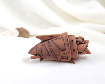 OOAK Ceramic terracotta spaceship -- Hand Made Ceramic Eco-Friendly Home Decor by studio Vishnya