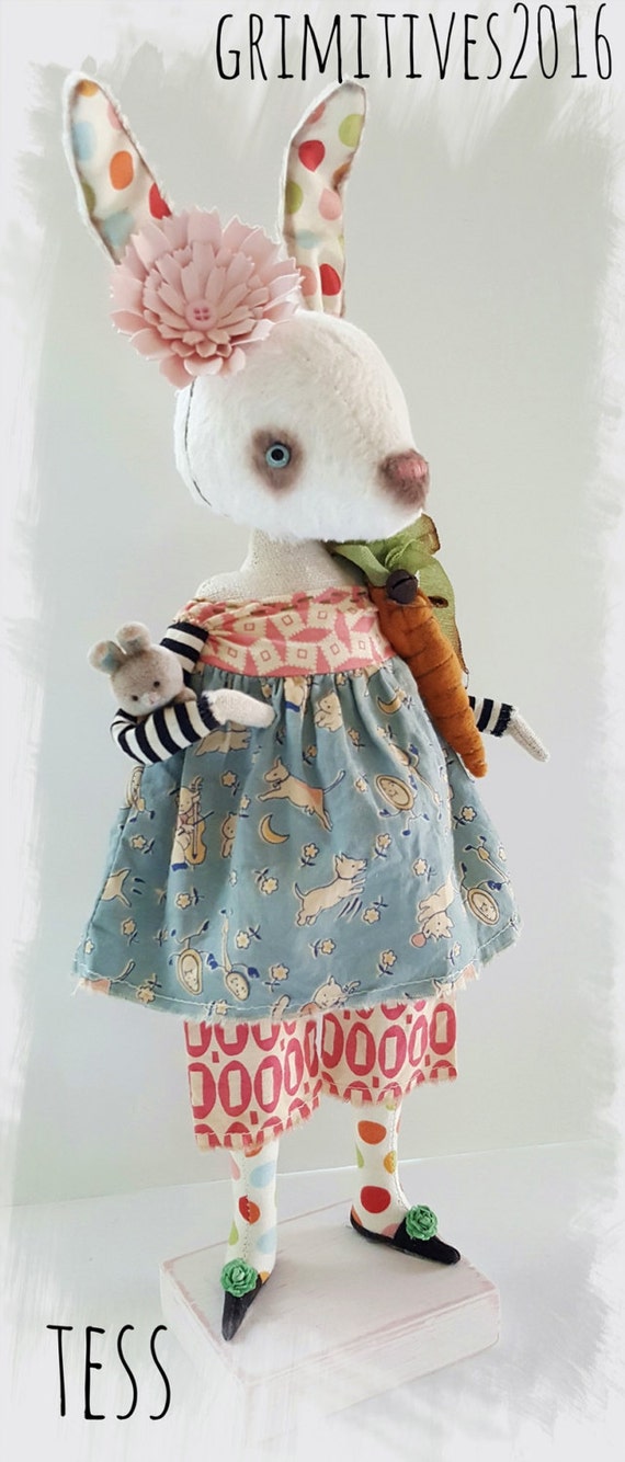 primitive rabbit doll