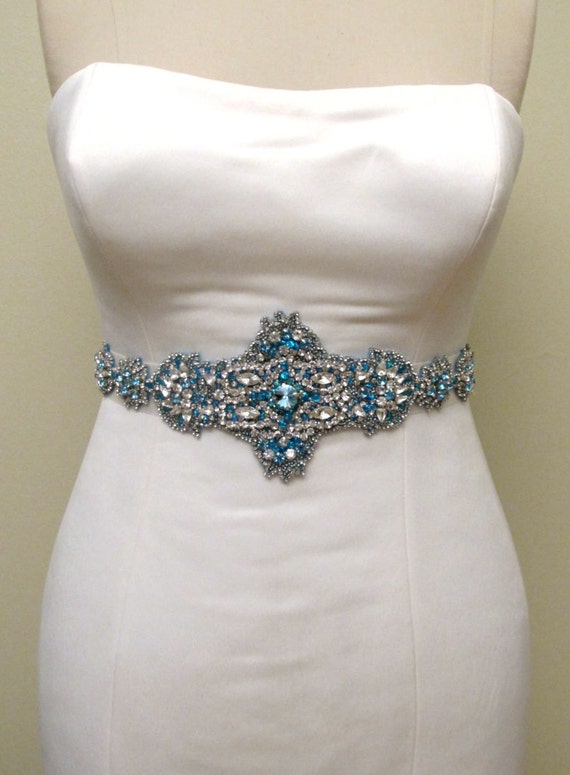 Bridal Belt Bridal Rhinestone Belt Wedding Crystal by gebridal