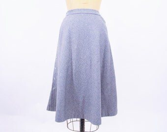 1970s skirt - wool blend skirt - 70s vintage skirt - gray skirt XS