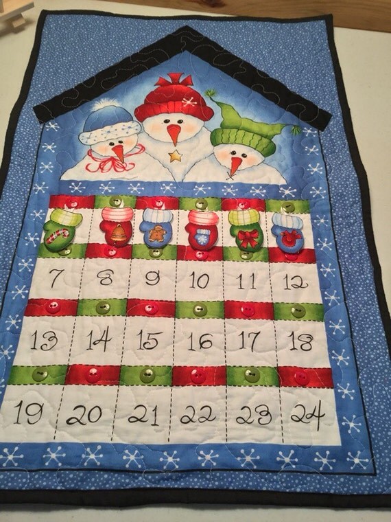 Advent Calendar Quilted Snowman Advent by PatsPassionQuilteds