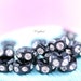 Black 7mm Rhinestone Rondelle Spacer Beads - 10 .