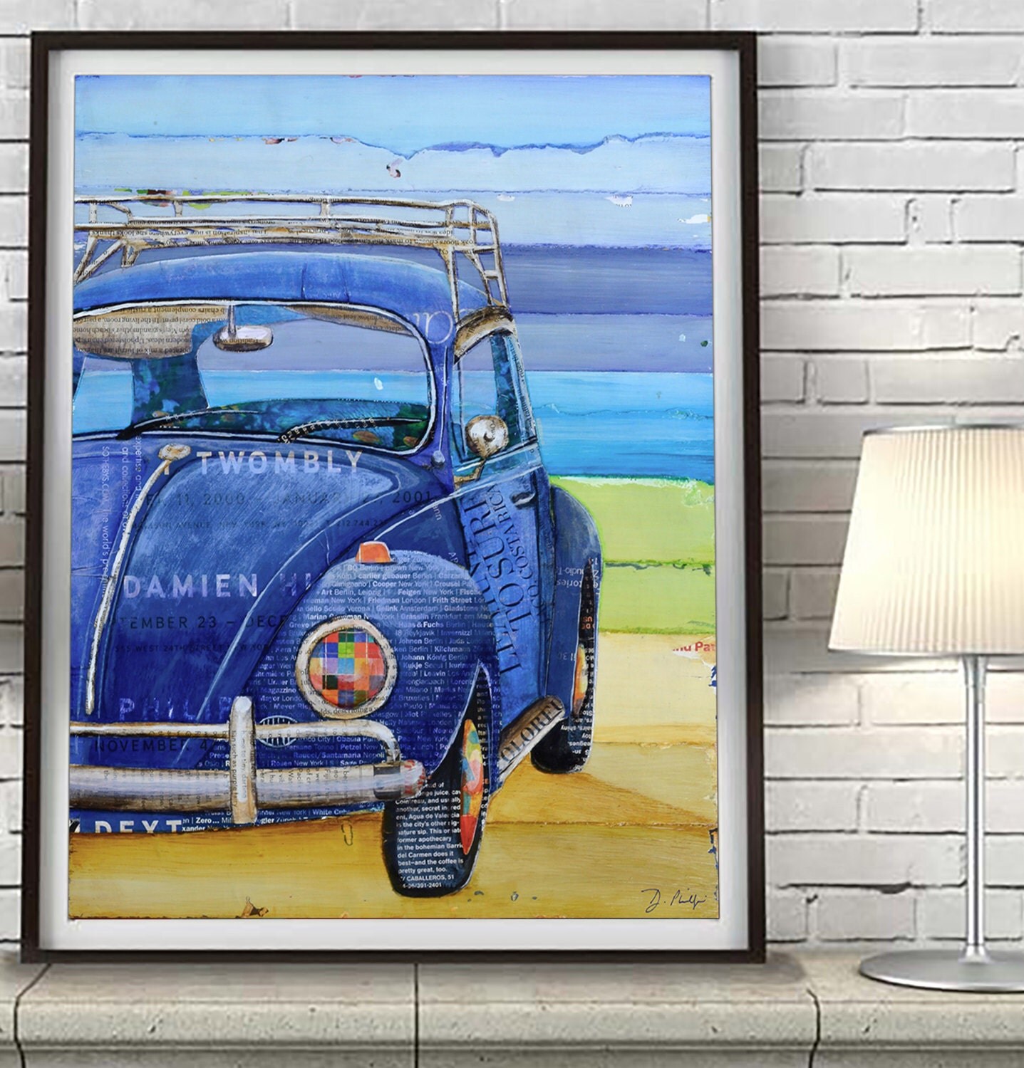 I Got The Blues Vintage Vw Volkswagen Beetle 1967 Bug Art 