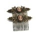 SALE 50% OFF Neo Victorian Cameo Hair Combs with Shimmering Rose Gold Vintage Female Portrait Cameos - SET of 2 - By Ghostlove