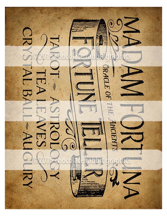 Halloween Fortune Teller Sign Digital Download Printable