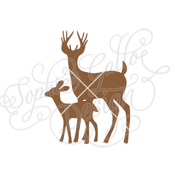 Download Baby Doe & Deer Family SVG DXF PNG digital download file