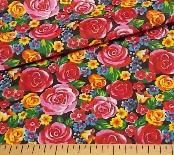 GYPSY fabric by the yard floral bohemian fabric retro ethnic