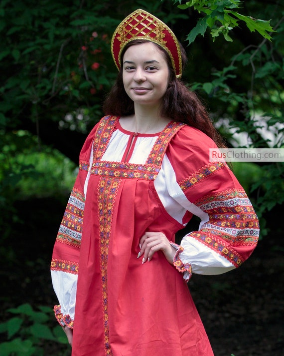 Russian Dress Sarafan Ethnic Dress Traditional Attire Slavic Dress National Costume Dance