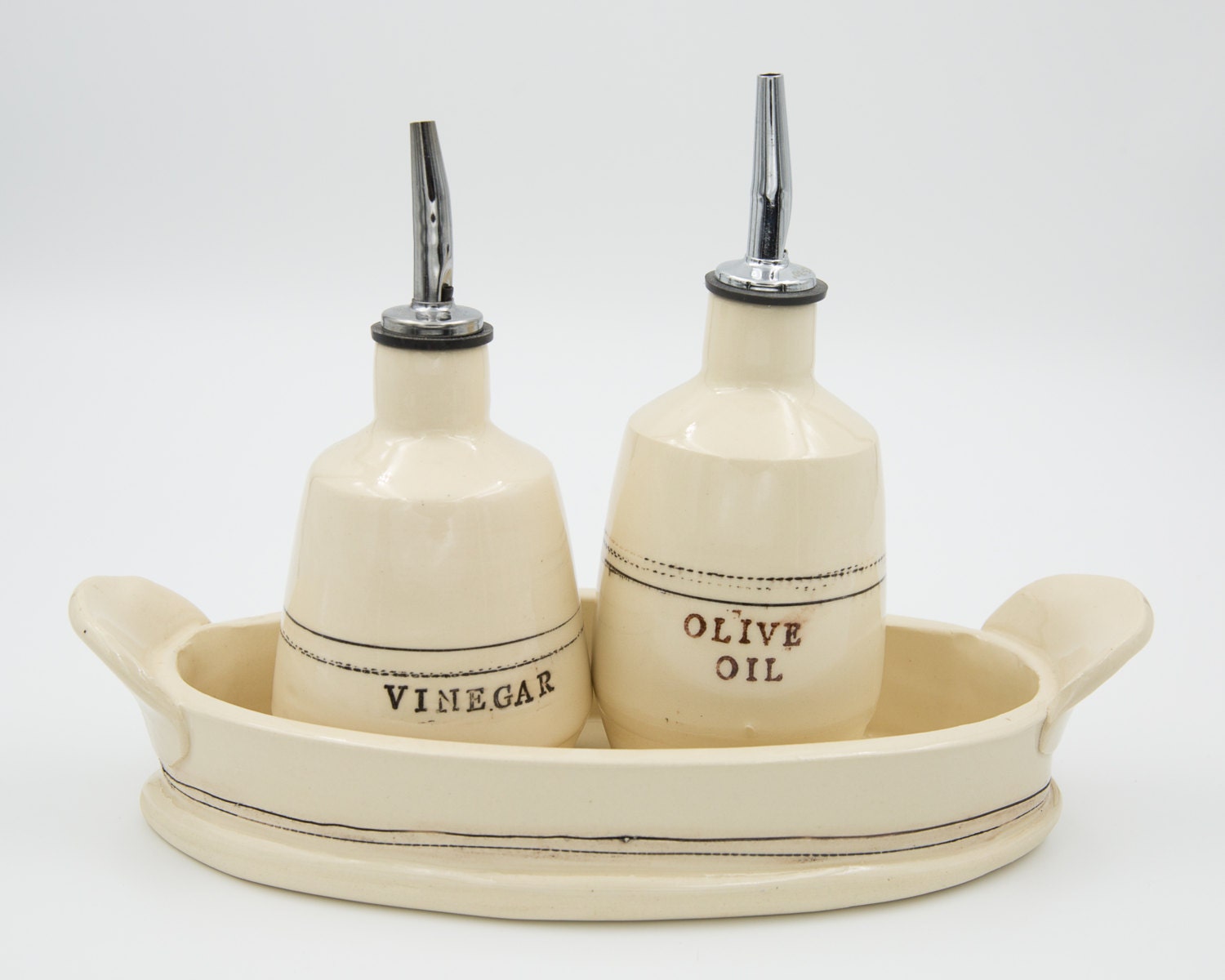 Oil and vinegar set Housewarming gift oil vinegar bottles