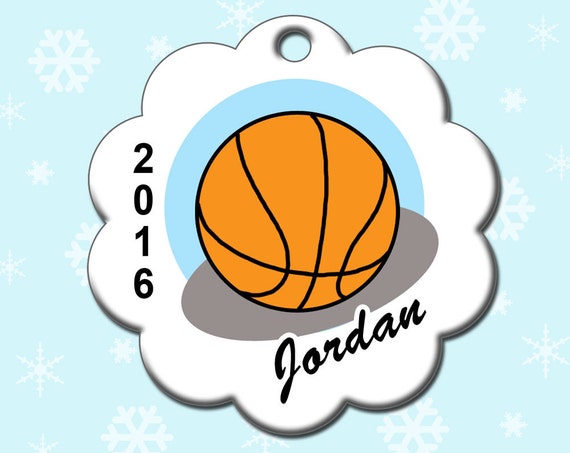 Basketball Personalized Christmas Ornament by MandysMoonDesigns