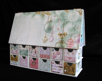 Christmas Countdown Calendar, Christmas House, Advent Calendar, Christmas Advent Calendar, House Advent Calendar, Wood Advent Calendar, Xmas