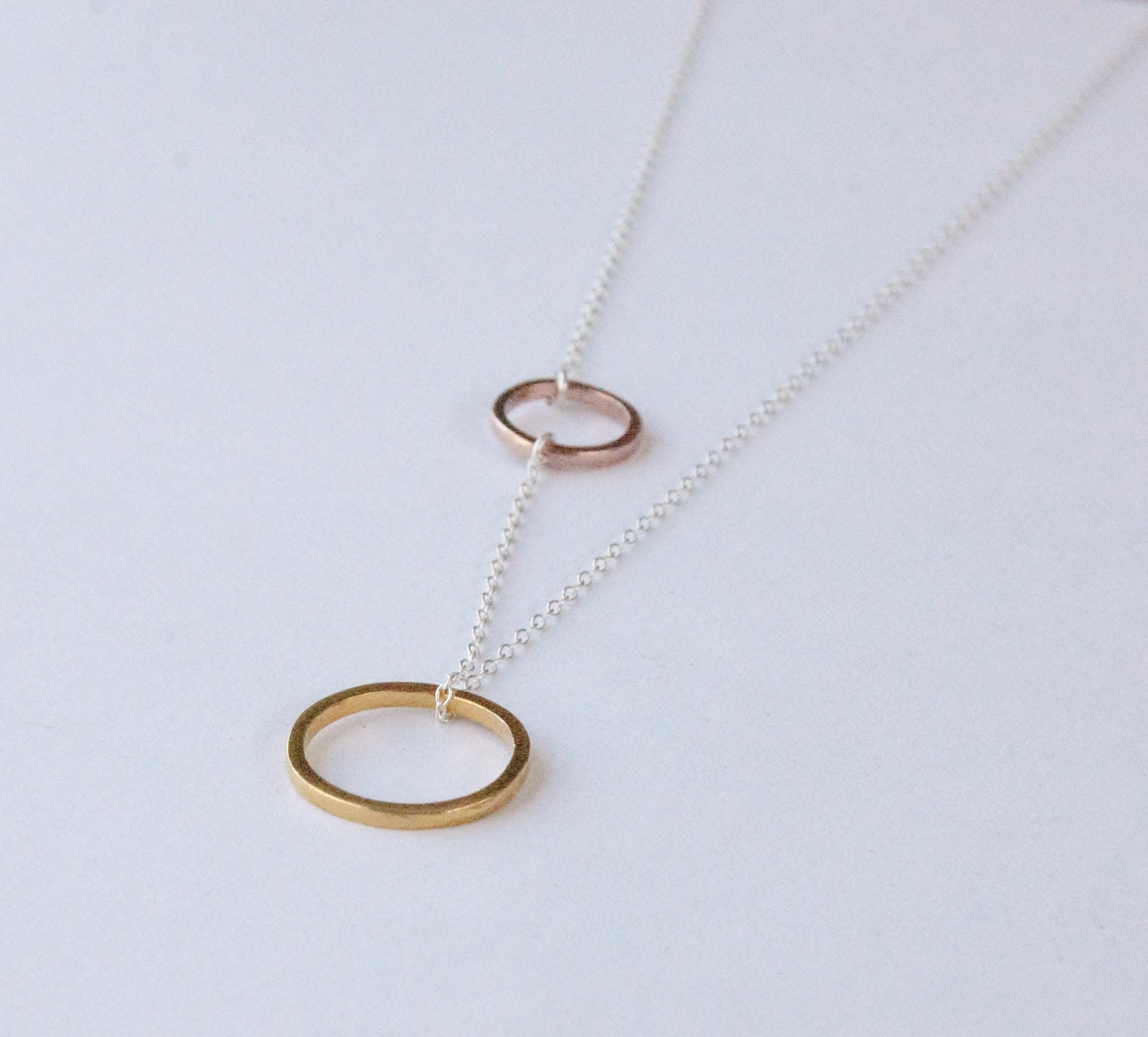 Sterling silver circles necklace