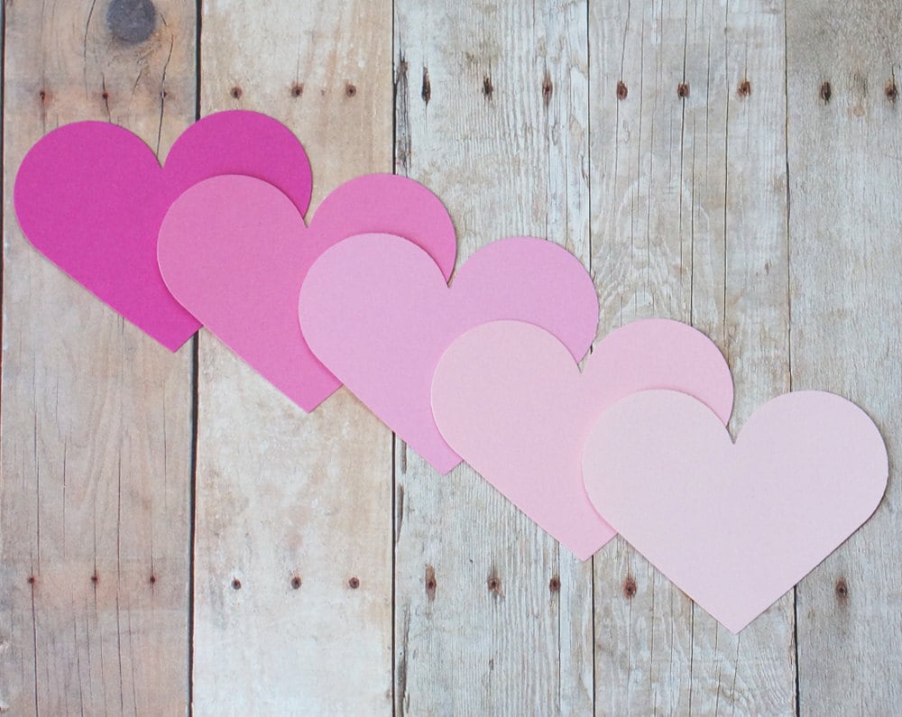 Heart Die Cut Shapes Paper Hearts Heart Shaped Love Notes