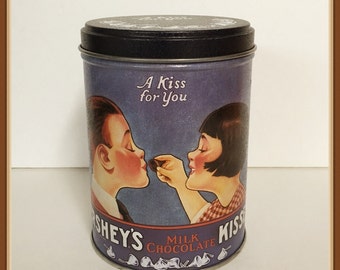 Vintage Hersheys Kisses 1993 Holiday Classics Storage Tin Box