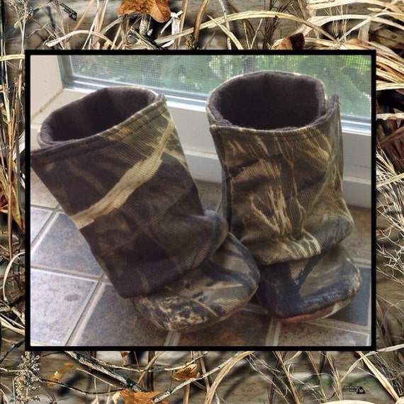 Camo Baby Boots with Flap Newborn size up to 24 Months