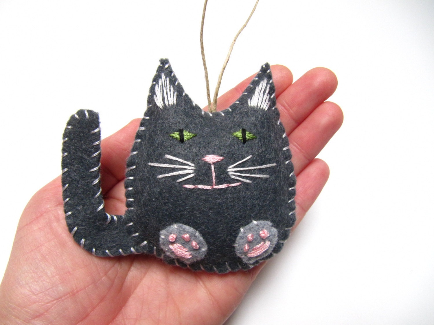 personalized cat christmas ornament grey tabby by personalized cat christmas ornament grey tabby by
