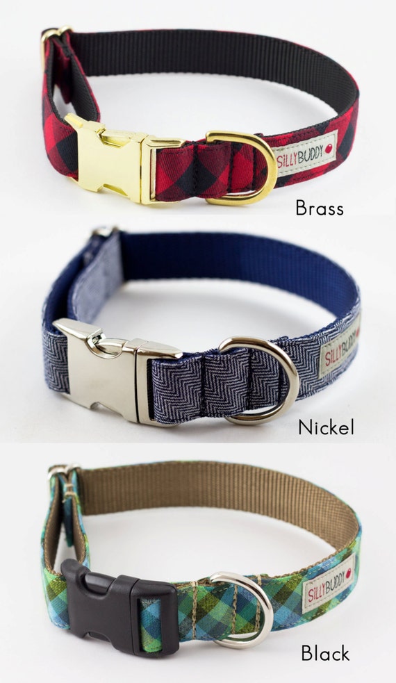 Pastel Green Plaid Dog Collar