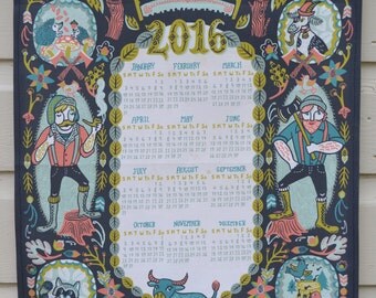 2016 Lumberjack and Friends Tea Towel Calendar ** Last Call***