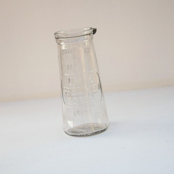 Vintage Glass Urine Specimen Bottle Sanders Supply Corp 5494