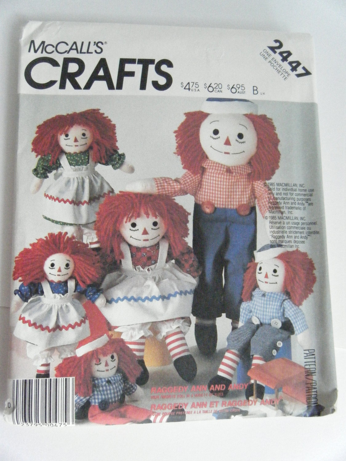 Classic Raggedy Ann and Andy patterns by McCall's Crafts