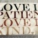 Egyptian cotton pillowcase printed with Love is patient, love is kind on sale