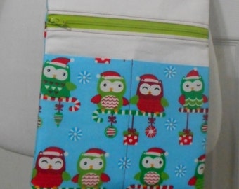 Christmas Purse, Birds, Holiday Purse, Crossbody Purse, Crossover Bag, Small Day Purse, Runaround Bag, Hipster, E-reader Case, Ready to Ship
