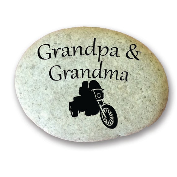 Personalized engraved garden  stone  on all natural river rock