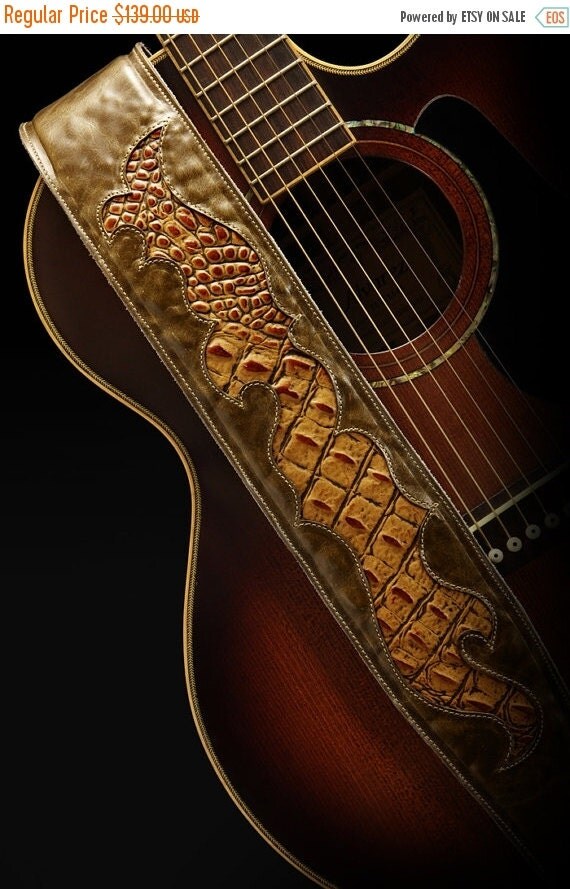 LAST CHANCE SALE Guitar Strap, leather guitar strap Legend Guitar Strap