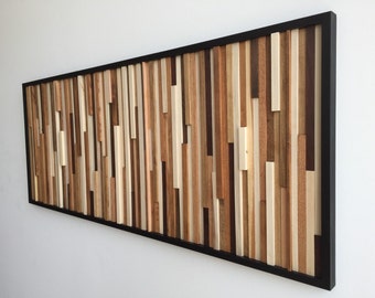 Wood Wall Art - Wood Art - Reclaimed Wood Art - Wall Installation