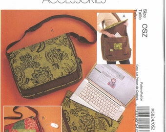 Lap Top Bag Sewing Pattern, Computer Bag Pattern, McCall's M5824, Tech Bag Sewing Pattern