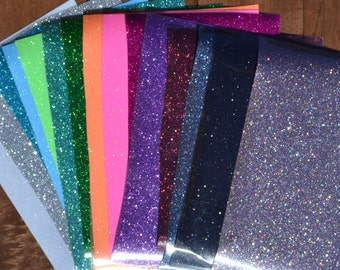 12x7 Sheet Glitter Heat Transfer Vinyl Iron On T-Shirt Wedding DIY