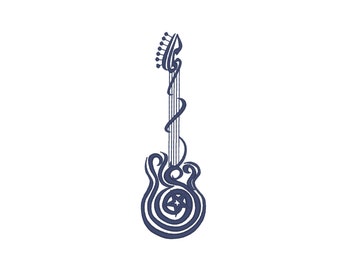 Rock Guitar - machine embroidery designs / size 5x7 / file INSTANT DOWNLOAD