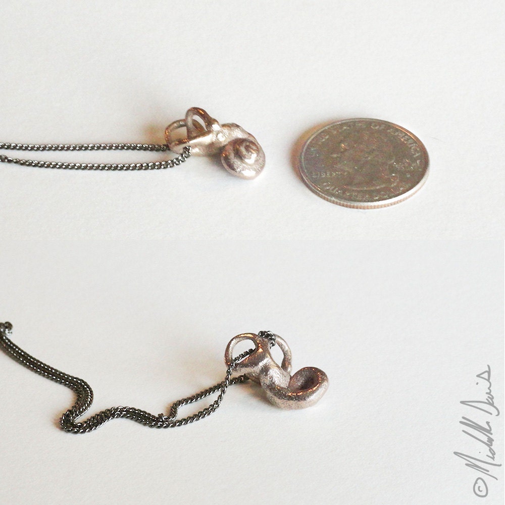 Anatomical Jewelry Stainless Steel Inner Ear by mdavisstudios