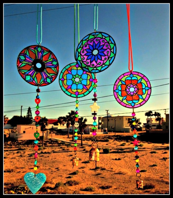 CD Suncatchers Mandelas WindchimesFREE by mexicobeachgirl on Etsy