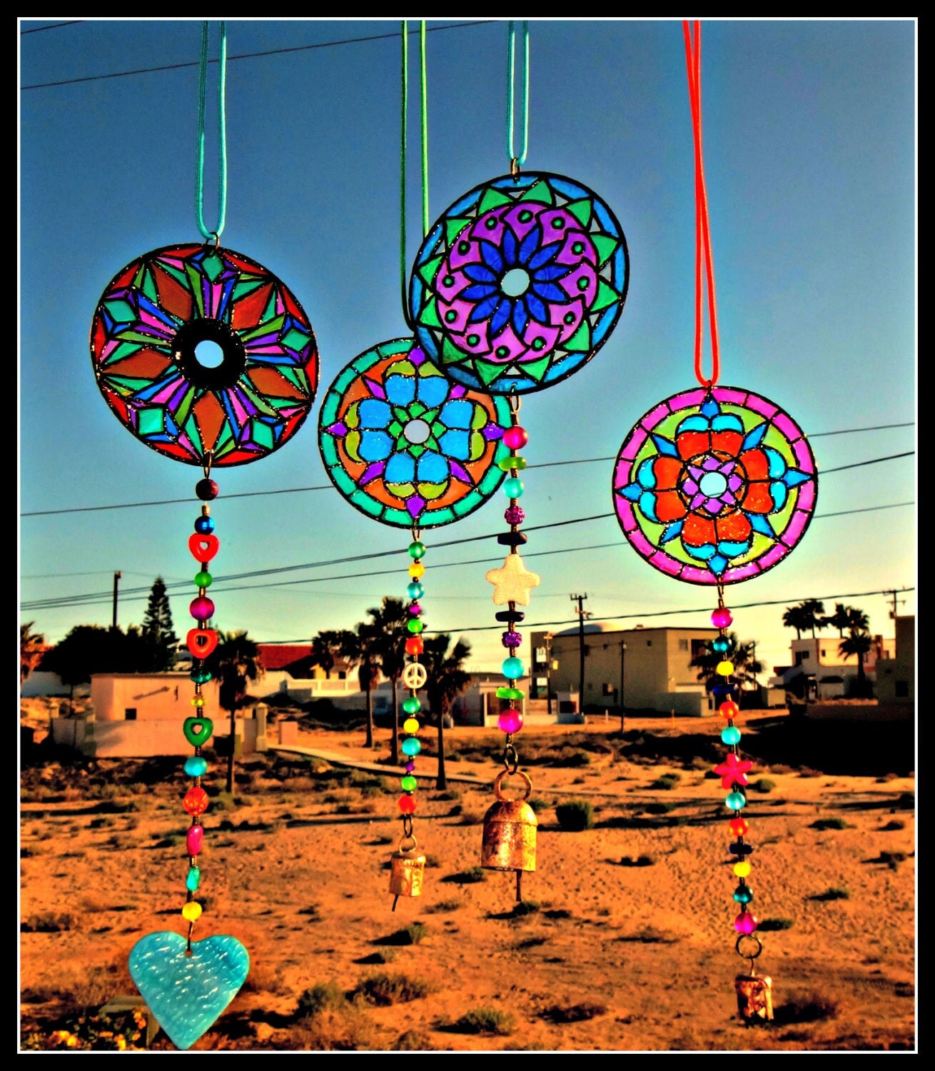 CD Suncatchers Mandelas WindchimesFREE by mexicobeachgirl on Etsy