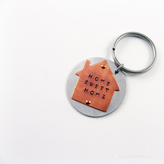 Home Sweet Home Keychain for New Home Owner Realtor Gift