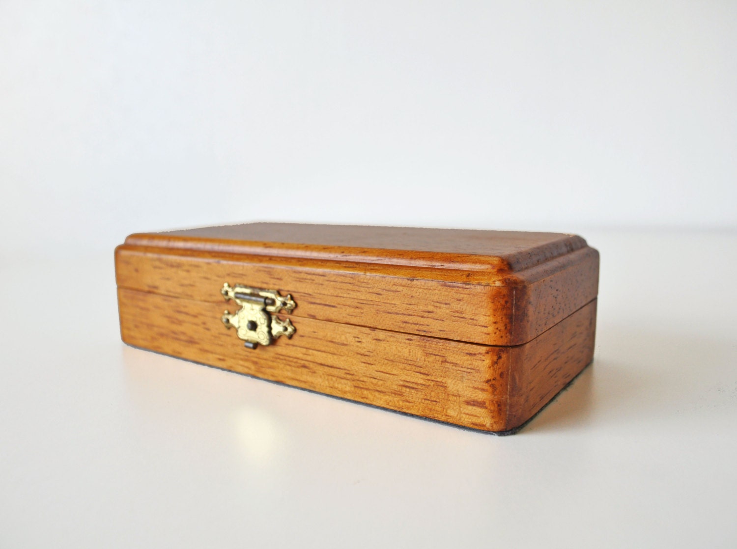 RESERVED Small Wood Jewelry Box