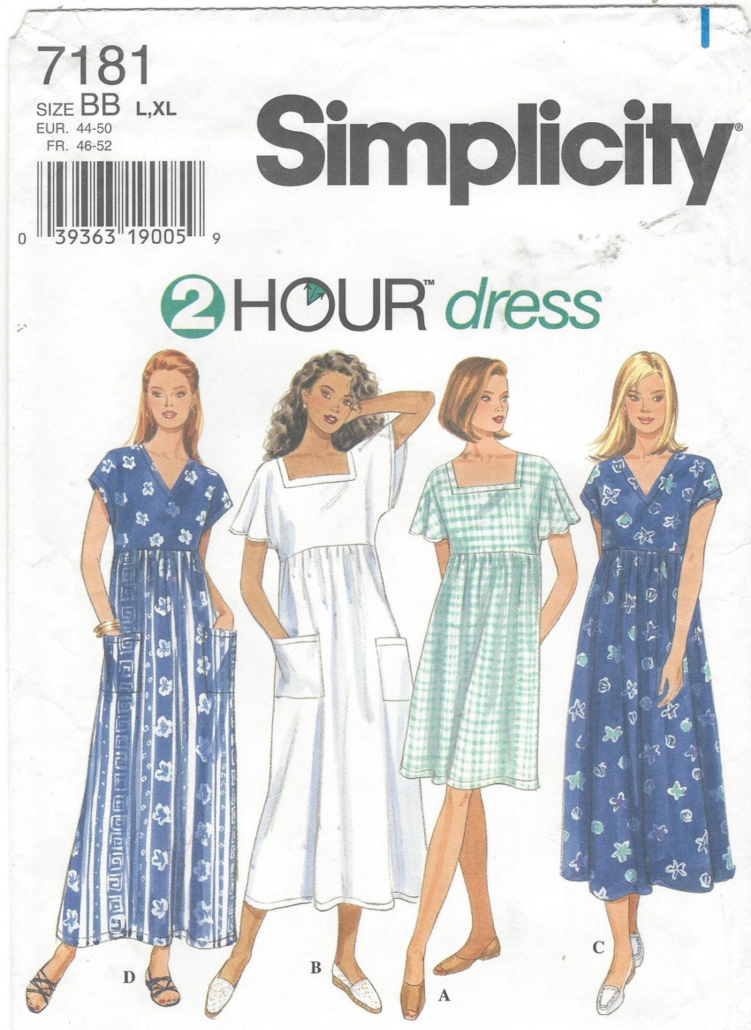 90s Plus Size Easy 2 Hour Dress Pullover House Dress Kimono