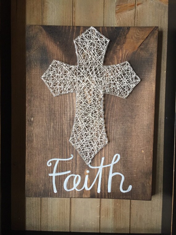 Cross string art