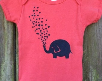 Elephant Love - Organic Infant Short-Sleeve Onesie