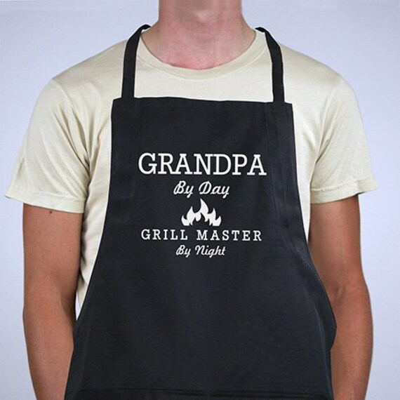 Colorful Personalized Grill Master Apron For Dad Grandpa