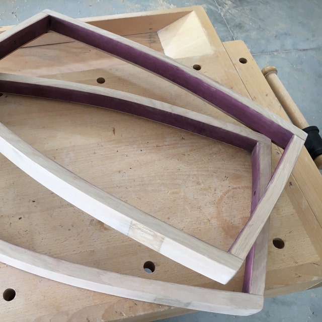 Personalized wine barrel serving trays and by RockCreekFurnitureCo