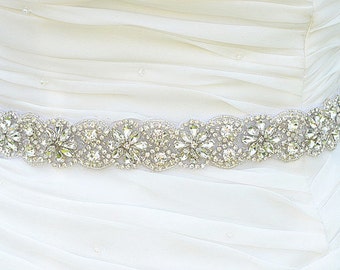 SALE Wedding Belt, Bridal Belt, Sash Belt, Crystal Rhinestones sash belt