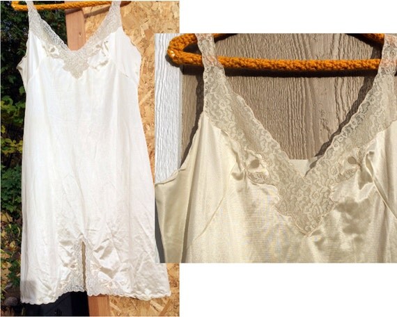 beige silk slip