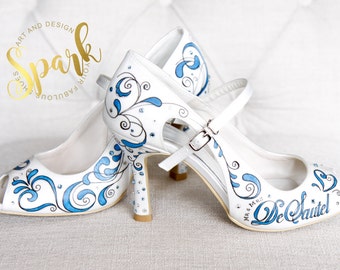 personalised wedding canvas shoes