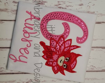 Owlette PJ Masks Birthday Shirt - Appliqued and Personalized - You choose number 1-9