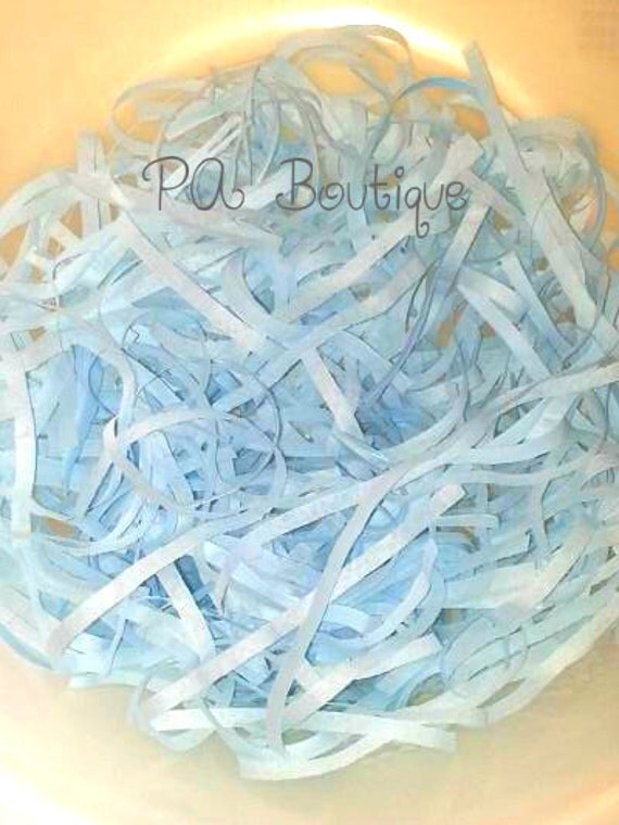 LIGHT BABY BLUE Gift Basket Shred Tissue Paper Filler Display